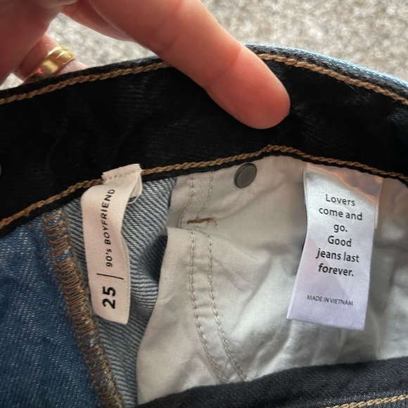 5/$25 NWT PacSun 90s/Y2K BF Color block jeans size 25 - Picture 8 of 11